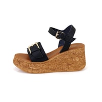 Kadın Siyah Topuklu Deri Sandalet