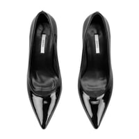 Kadın Siyah Topuklu Deri Stiletto