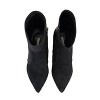Kadın Siyah Topuklu Süet Bot
