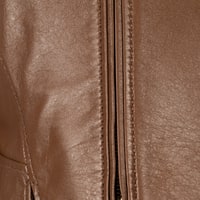 Kadın Taba Deri Biker Ceket