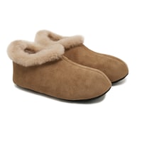 Kadın Taba Fluffy Yünlü Patik