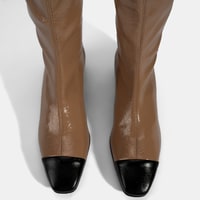 Kadın Taba Kalın Topuklu Stretch Çizme