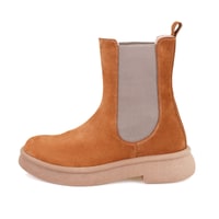 Kadın Taba Lastikli Nubuk Deri Chelsea Bot