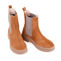 Kadın Taba Lastikli Nubuk Deri Chelsea Bot