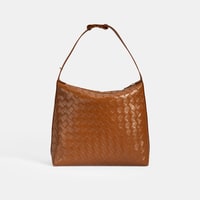 Kadın Taba Örgü Baskılı Omuz Çantası