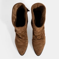 Kadın Taba Püskül Detaylı Süet Topuklu Bot