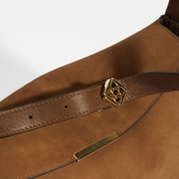 Kadın Taba Süet Omuz Çantası