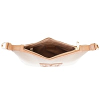 Kadın Ten Deri Biyeli Kanvas Omuz Çantası