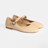 Kadın Ten Deri Mary Jane Babet