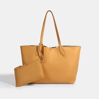 Kadın Turuncu / Bej Çift Taraflı Deri Omuz Çantası