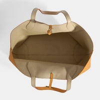 Kadın Turuncu / Bej Çift Taraflı Deri Omuz Çantası