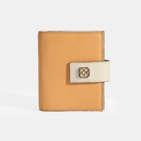 Kadın Turuncu / Bej Deri Cüzdan