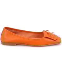 Kadın Turuncu Deri Babet