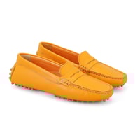 Kadın Turuncu Deri Loafer