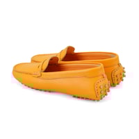 Kadın Turuncu Deri Loafer