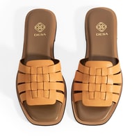 Kadın Turuncu Deri Terlik