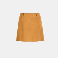 Kadın Turuncu Mini Süet Etek 