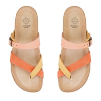 Kadın Turuncu Nubuk Deri Terlik