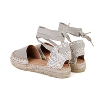 Kadın Vizon Deri Espadril Sandalet