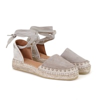 Kadın Vizon Deri Espadril Sandalet