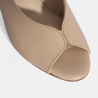 Kadın Vizon DesaComfort Lastik Bantlı Slingback Topuklu Ayakkabı