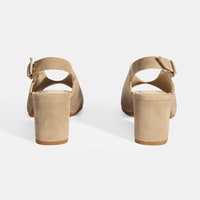 Kadın Vizon DesaComfort Toka Detaylı Slingback Topuklu Günlük Ayakkabı