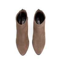 Kadın Vizon Fermuarlı Topuklu Süet Bot