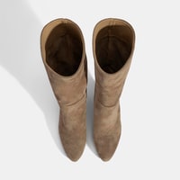 Kadın Vizon İnce Topuklu Süet Bot