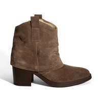 Kadın Vizon İşleme Detaylı Kalın Topuklu Bot