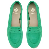 Kadın Yeşil Günlük Süet Deri Ayakkabı