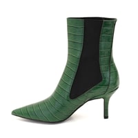 Kadın Yeşil Kroko Baskılı Deri Bot