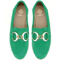 Kadın Yeşil Süet Deri Loafer