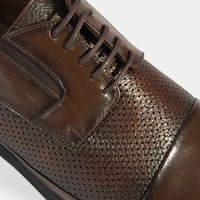 Kahve Erkek Bağcıklı Deri Klasik Ayakkabı
