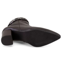 Kahve Kadın DesaComfort Toka Aksesuarlı Topuklu Deri Bot