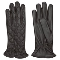 Kahve Kadın Kapitone Deri Eldiven