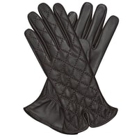 Kahve Kadın Kapitone Deri Eldiven