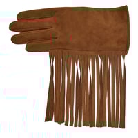 Kahve Kadın Püsküllü Süet Eldiven