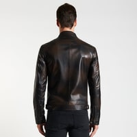 Kahve Kieran Erkek Deri Mont