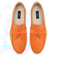 Kaitlin Turuncu Erkek Süet Deri Loafer