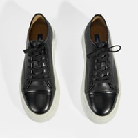 Kalinda Siyah Erkek Deri Bağcıklı Günlük Ayakkabı