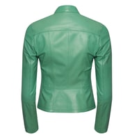 Kalle Yeşil Kadın Deri Ceket