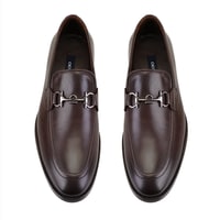 Kane Kahve Erkek Toka Aksesuarlı Deri Klasik Ayakkabı