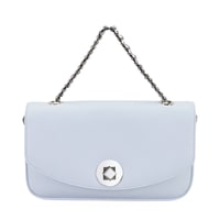 Karla Mavi Kadın Deri Omuz Çantası