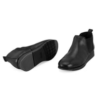 Kayley Siyah Kadın DesaComfort Lastikli Deri Chelsea Bot