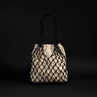 KEDV Mimozalı Deri Örgü Çanta