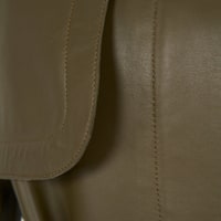 Kelly Yeşil Kadın Deri Trençkot