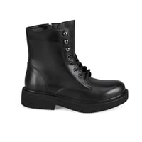Kenia Siyah Kadın Fermuarlı Deri Bot