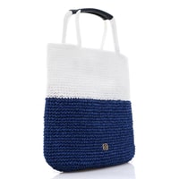 Kevin Lacivert Kadın Hasır Omuz Çantası