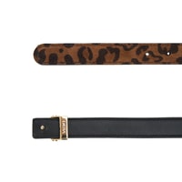 Kieran Leopar Kadın Çift Taraflı Deri Kemer