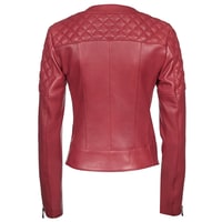 Kırmızı Adonita Kadın Deri Mont